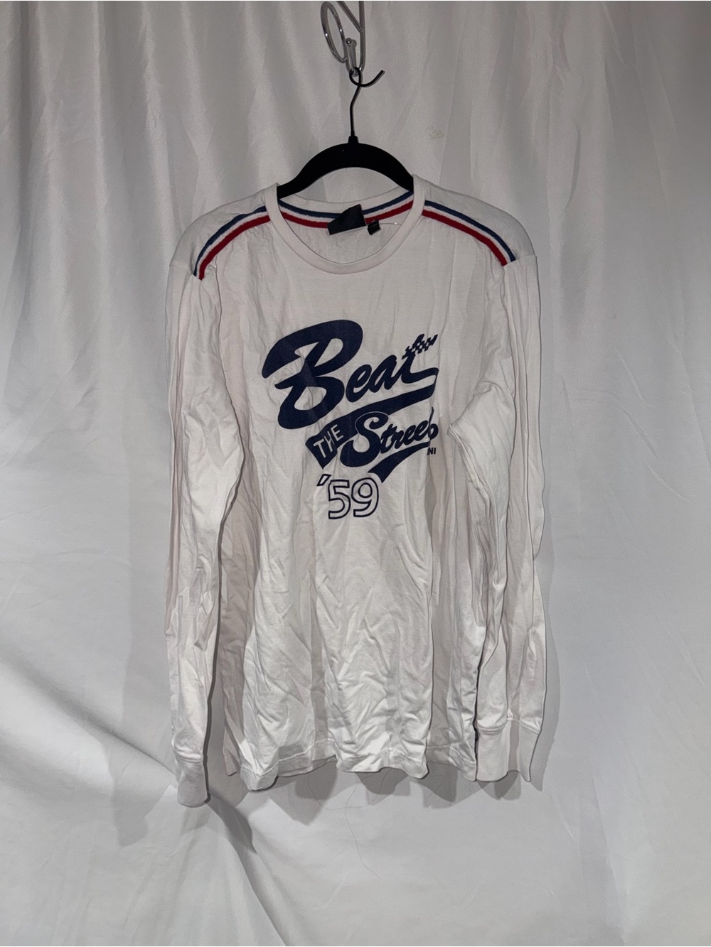 Mini Cooper Beat The Streets '59 Long Sleeve Graphic Tee White M
